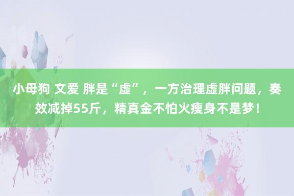 小母狗 文爱 胖是“虚”，一方治理虚胖问题，奏效减掉55斤，精真金不怕火瘦身不是梦！