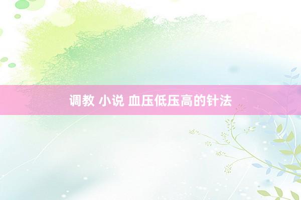 调教 小说 血压低压高的针法